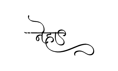 नेहा Calligraphy Art